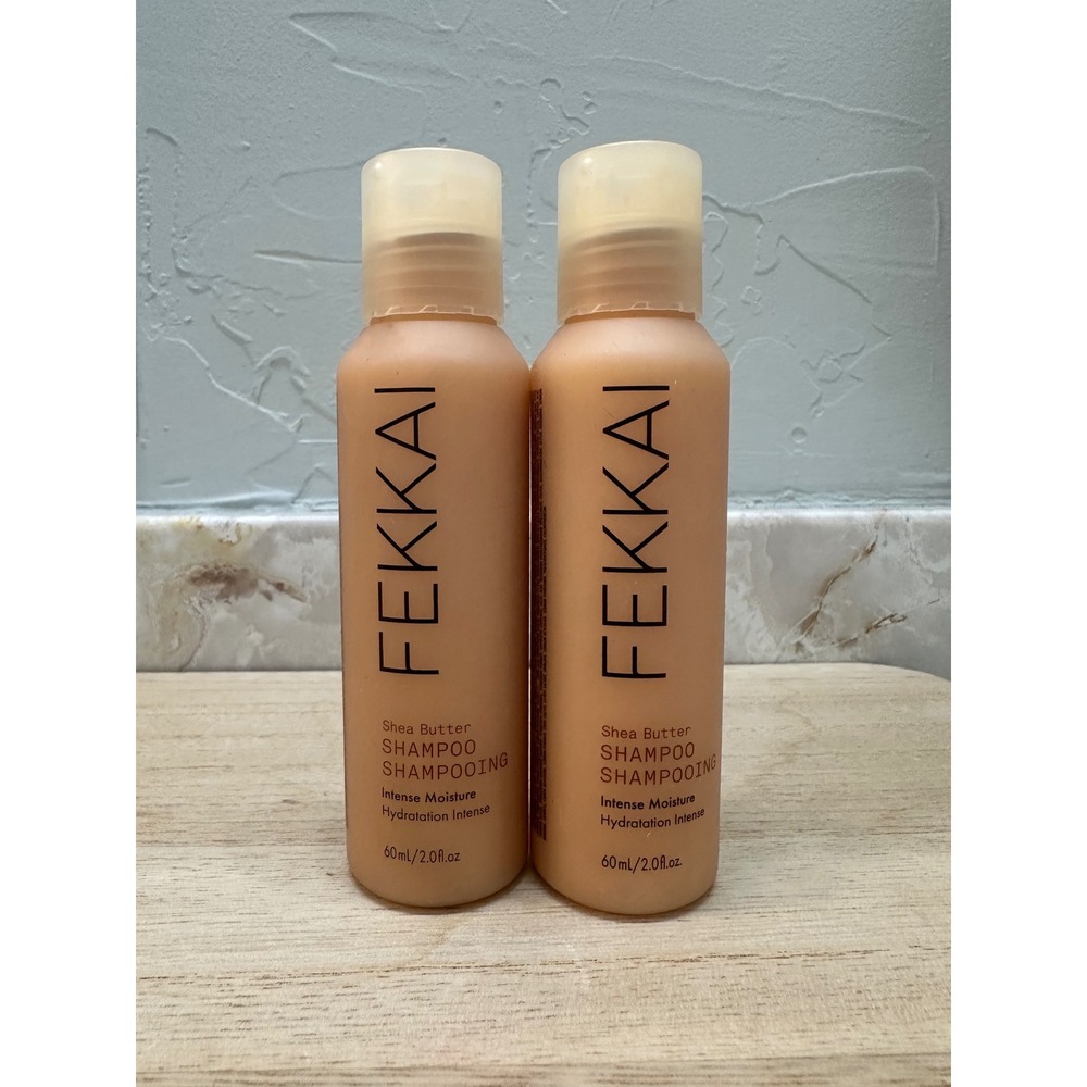 FEKKAI Shea Butter Shampoo Intense Moisture Hydration 2.0oz Travel Size Set of 2